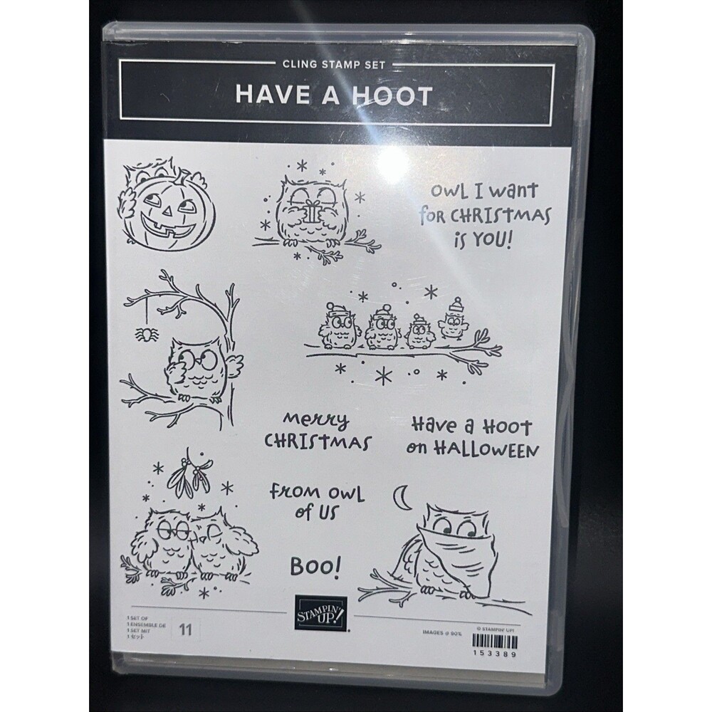 Stampin’ Up! Have A Hoot Owls Stamps Christmas Halloween Retired Lightly Used